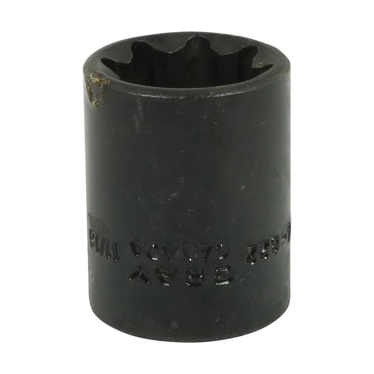 Gray Tools P4-822 Standard Impact Socket, Imperial, 1/2 in, 11/16 in Double Square Socket, 8 Points