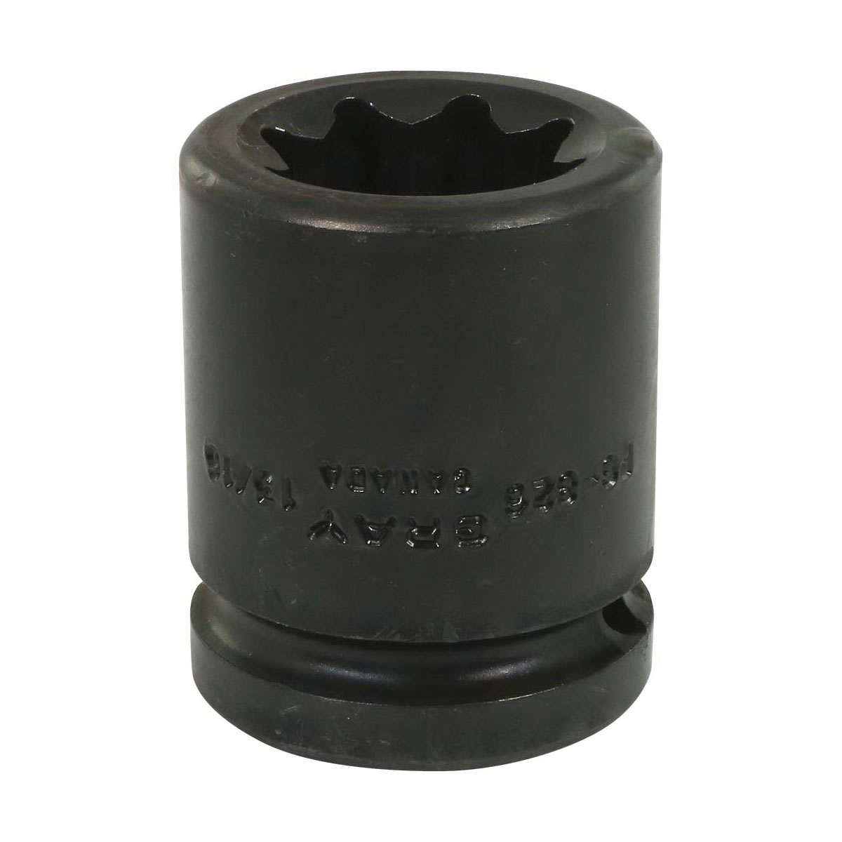 Gray Tools P6-826 Standard Impact Socket, Imperial, 3/4 in, 13/16 in Hex Socket, 8 Points