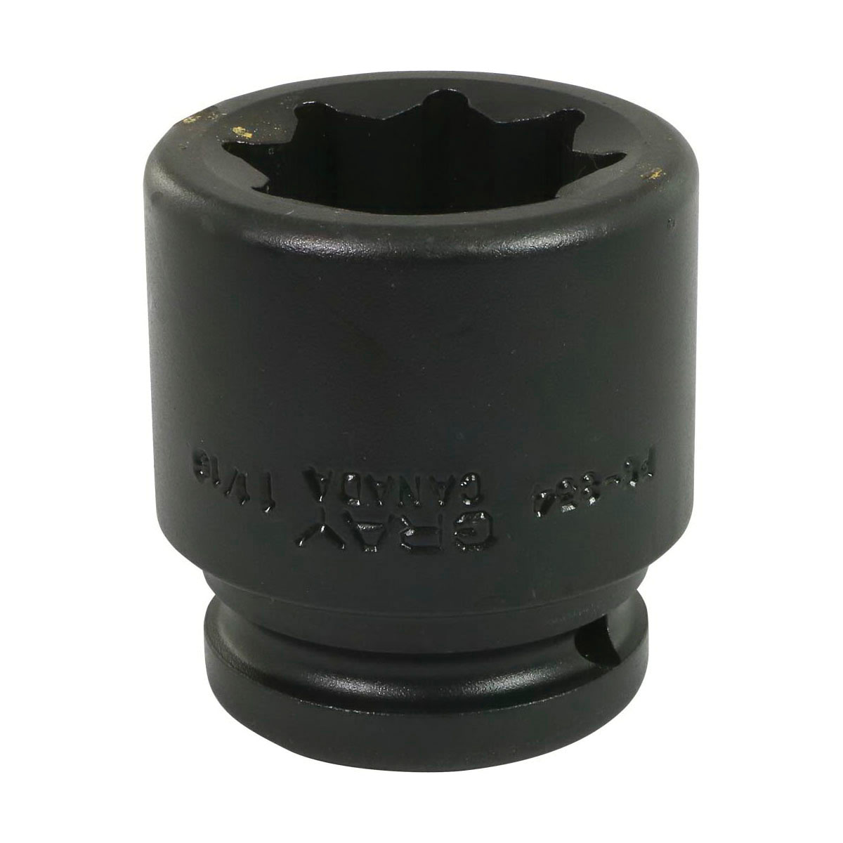 Gray Tools P6-834 Standard Impact Socket, Imperial, 3/4 in, 1-1/16 in Hex Socket, 8 Points