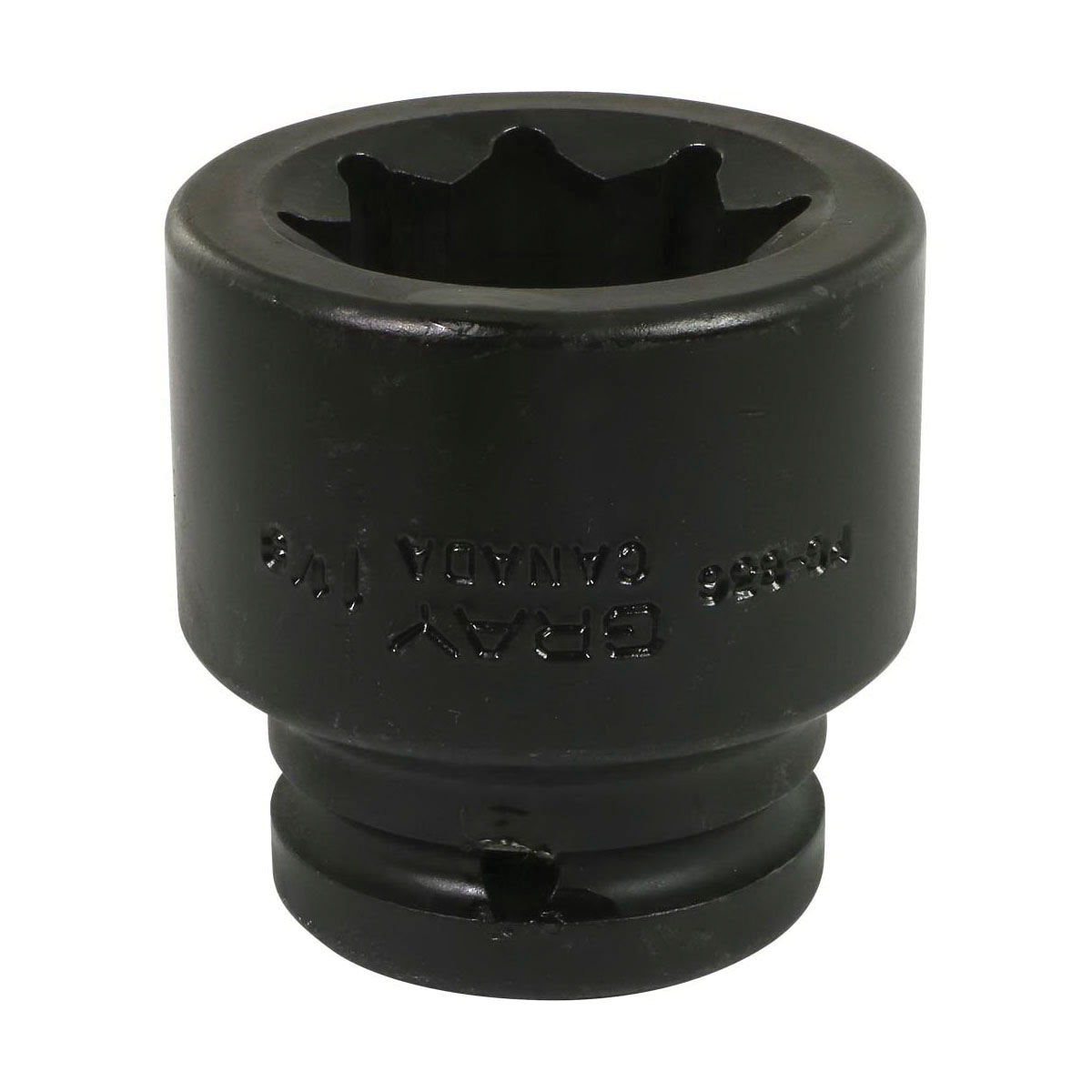 Gray Tools P6-836 Standard Impact Socket, Imperial, 3/4 in, 1-1/8 in Hex Socket, 8 Points