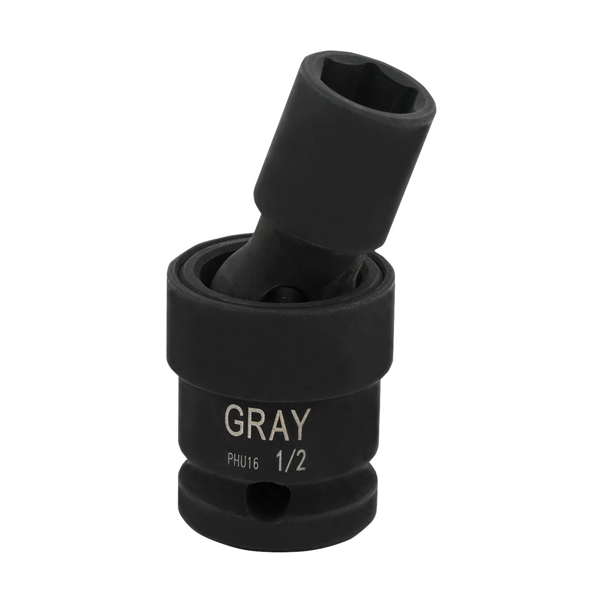 Gray Tools PHU16 Standard Socket, Imperial, 1/2 in, 1/2 in Hex/Universal Joint Socket, 6 Points