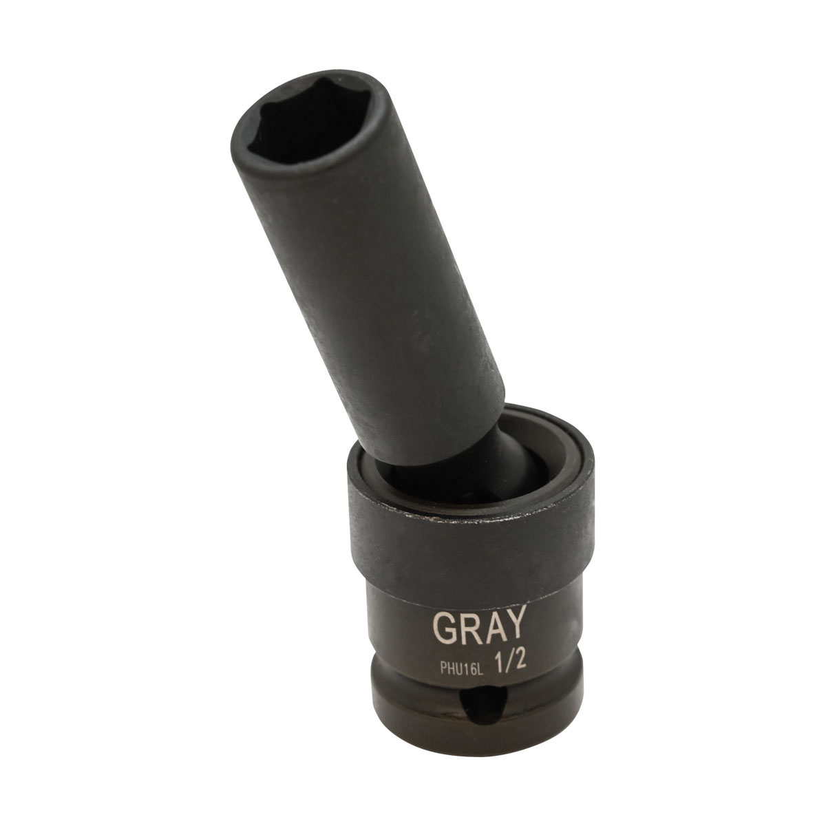 Gray Tools PHU24L Deep Socket, Imperial, 1/2 in, 3/4 in Hex/Universal Joint Socket, 6 Points