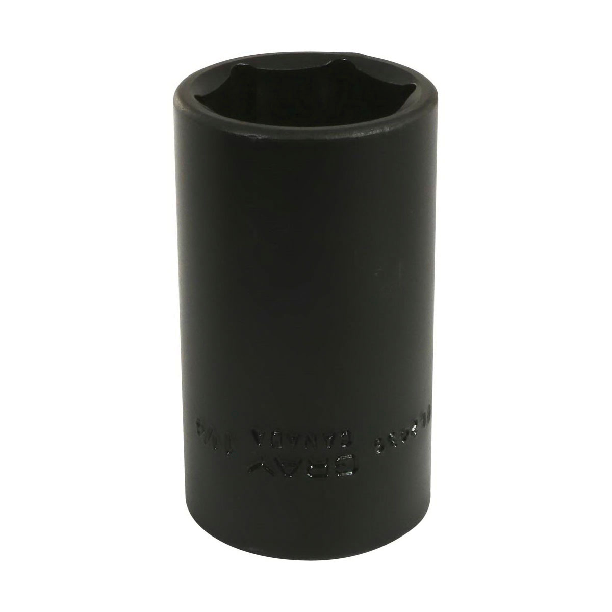 Gray Tools PL2436 Deep Impact Socket, Imperial, 1/2 in Square Drive, 1-1/4 in Hex Socket, 6 Points