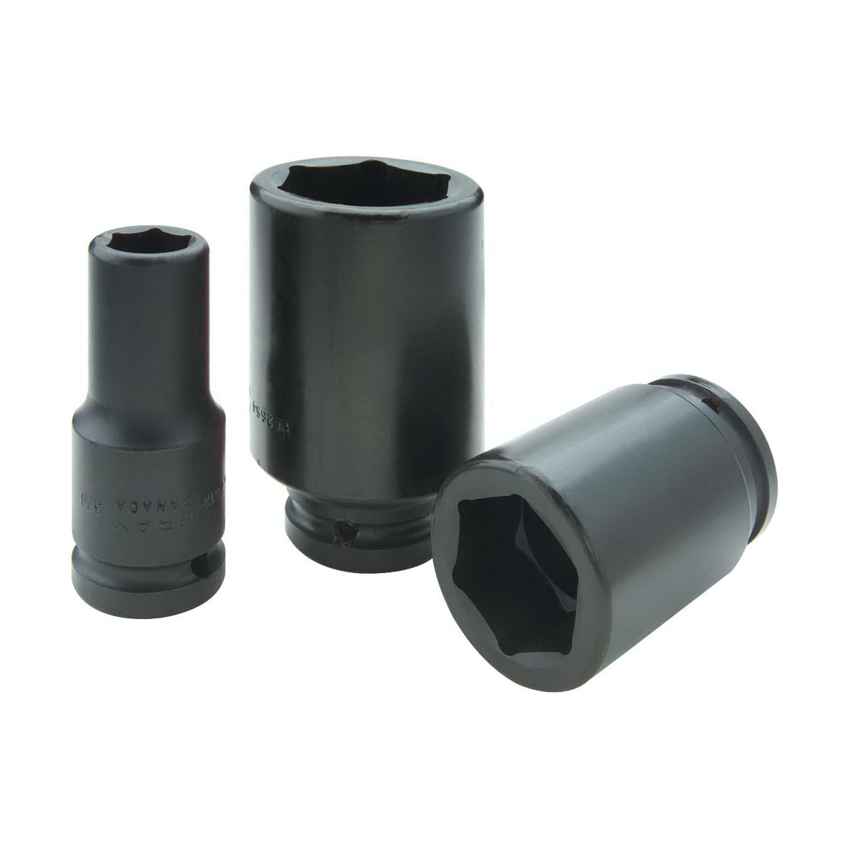 Gray Tools PL2609 Deep Impact Socket, Imperial, 3/4 in Square Drive, 9/16 in Hex Socket, 6 Points