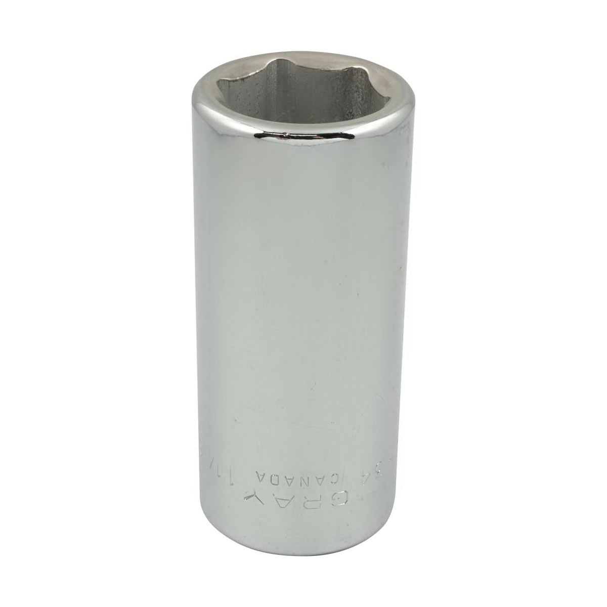 Gray Tools RLH34 Deep Socket, Imperial, 3/4 in, 1-1/16 in Hex Socket, 6 Points