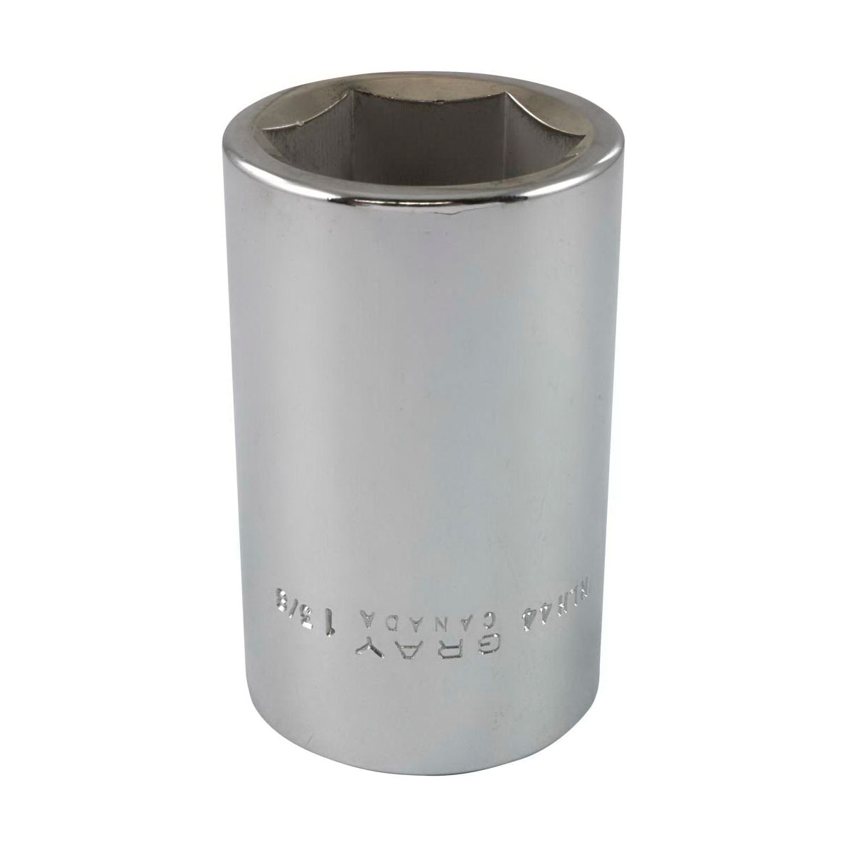 Gray Tools RLH44 Deep Socket, Imperial, 3/4 in, 1-3/8 in Hex Socket, 6 Points