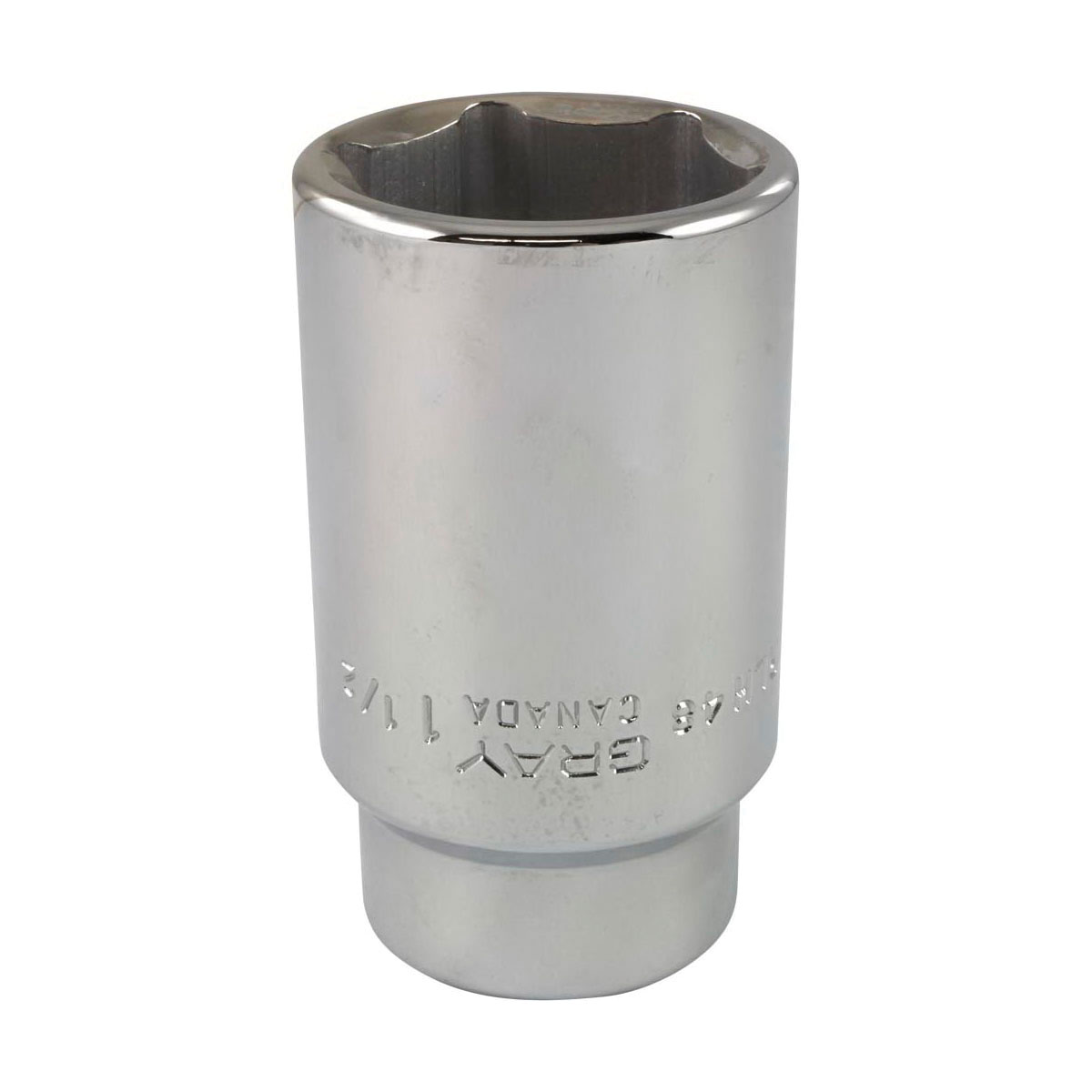 Gray Tools RLH48 Deep Socket, Imperial, 3/4 in, 1-1/2 in Hex Socket, 6 Points