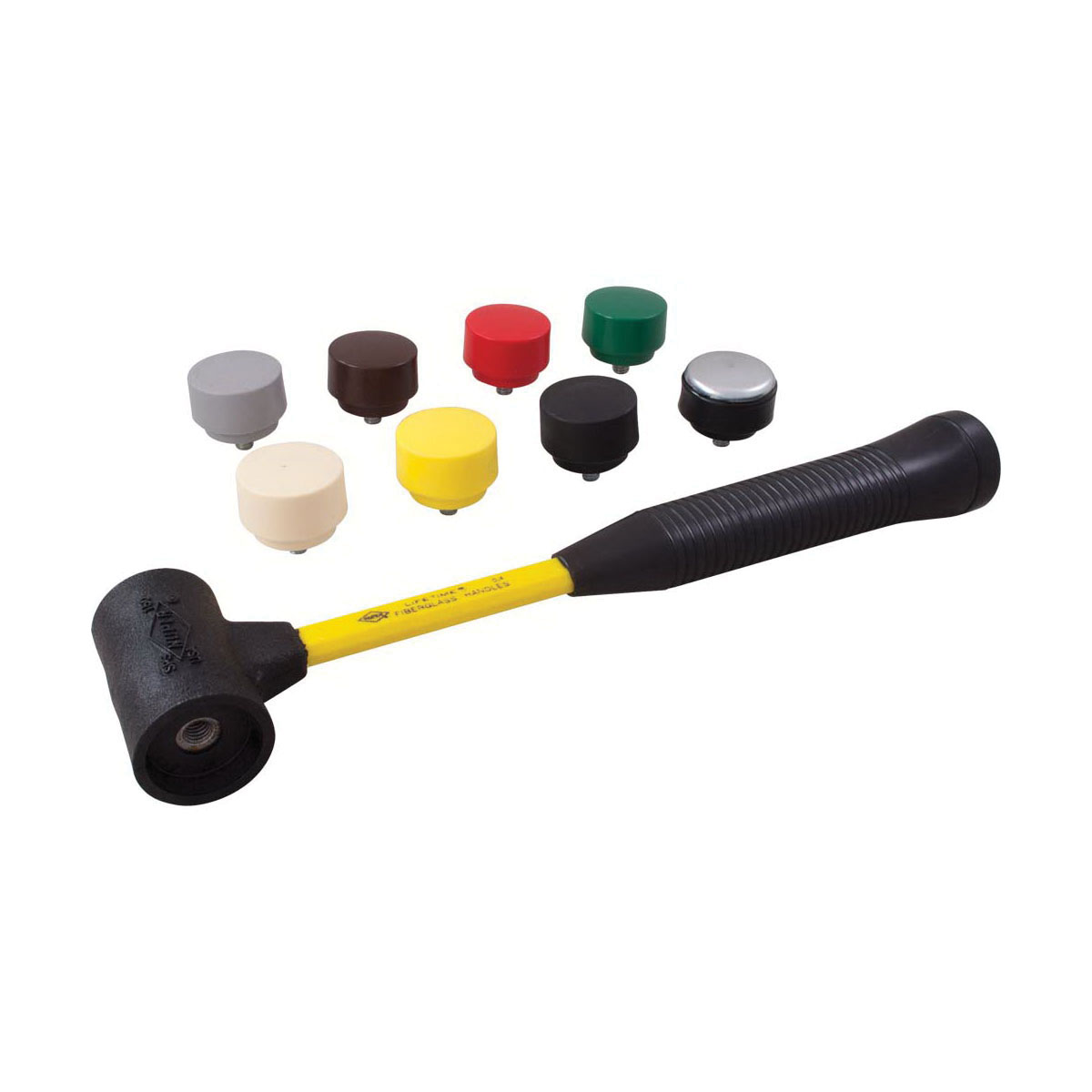 Gray Tools Nupla® SPS-150N-S8 Non-Sparking Hammer Set, 1-1/2 in Dia, 16 oz