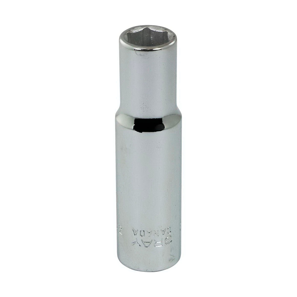 Gray Tools T120 Deep Socket, Imperial, 3/8 in, 3/8 in Hex Socket, 6 Points