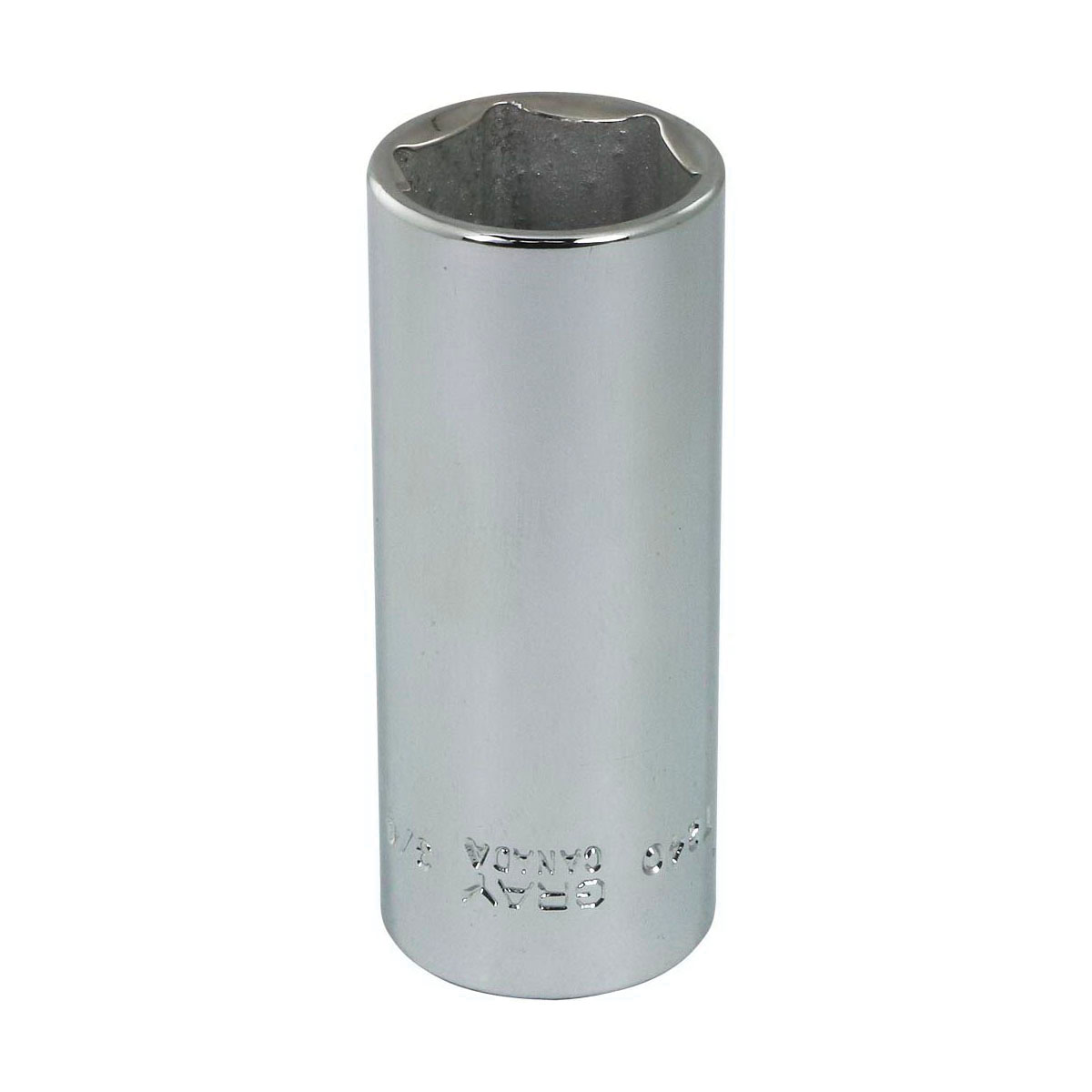Gray Tools T240 Deep Socket, Imperial, 3/8 in, 3/4 in Hex Socket, 6 Points
