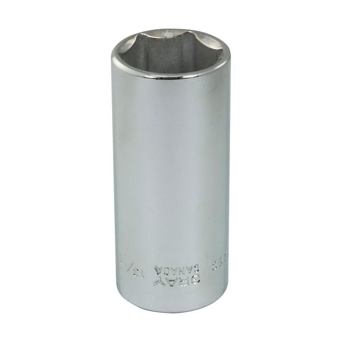 Gray Tools T260 Deep Socket, Imperial, 3/8 in, 13/16 in Hex Socket, 6 Points