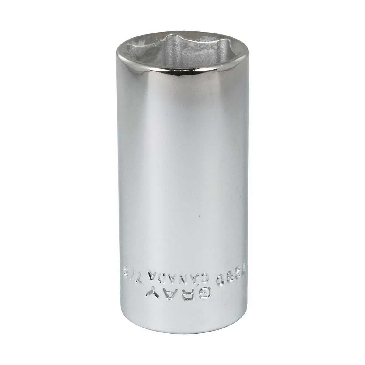 Gray Tools T280 Deep Socket, Imperial, 3/8 in, 7/8 in Hex Socket, 6 Points