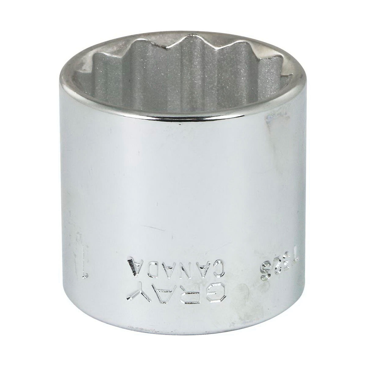 Gray Tools T32S Standard Socket, Imperial, 3/8 in, 1 in Hex Socket, 12 Points
