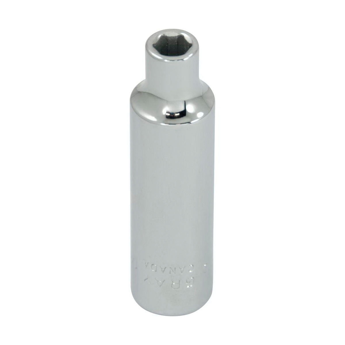 Gray Tools T80 Deep Socket, Imperial, 3/8 in, 1/4 in Hex Socket, 6 Points