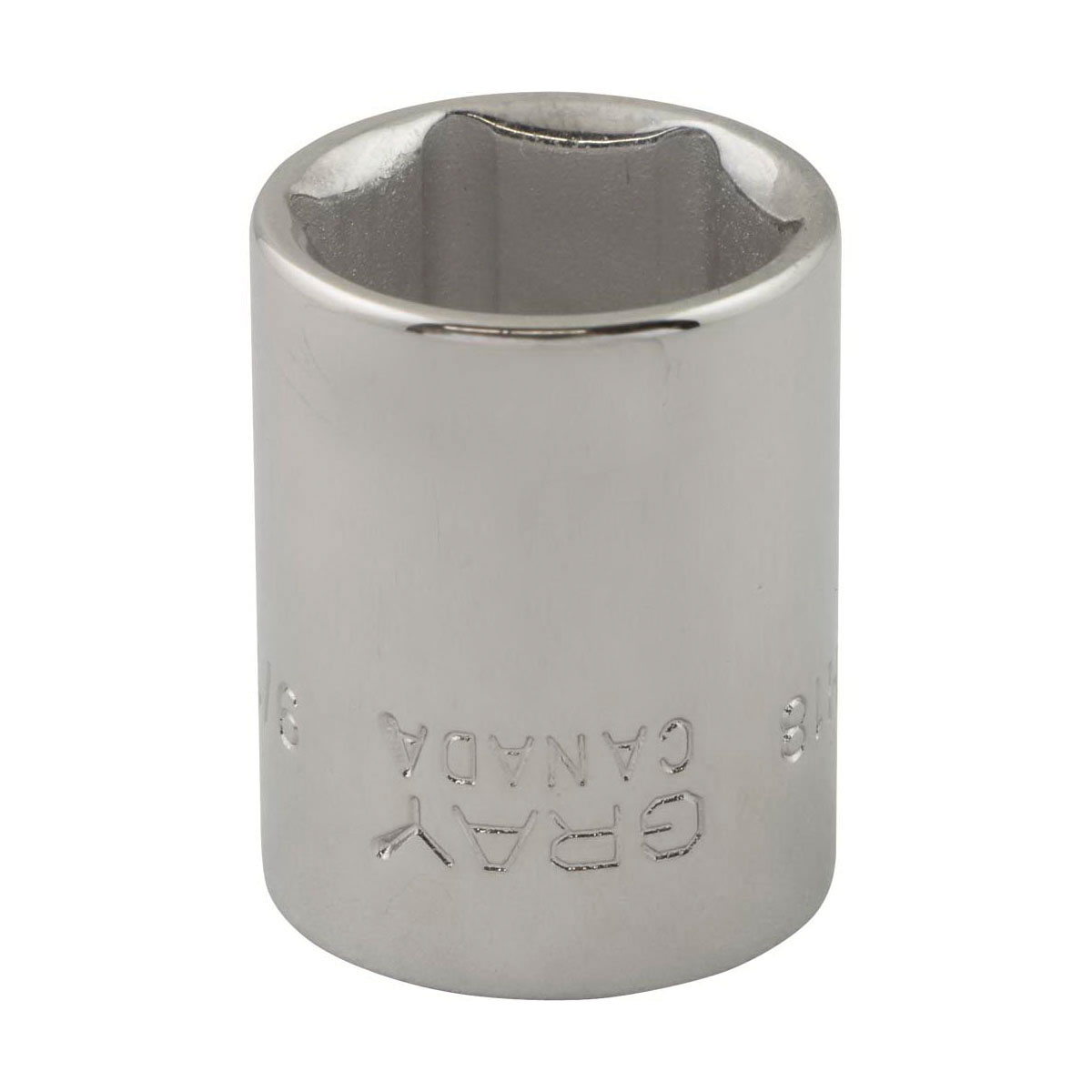 Gray Tools TH18 Standard Socket, Imperial, 3/8 in, 9/16 in Hex Socket, 6 Points