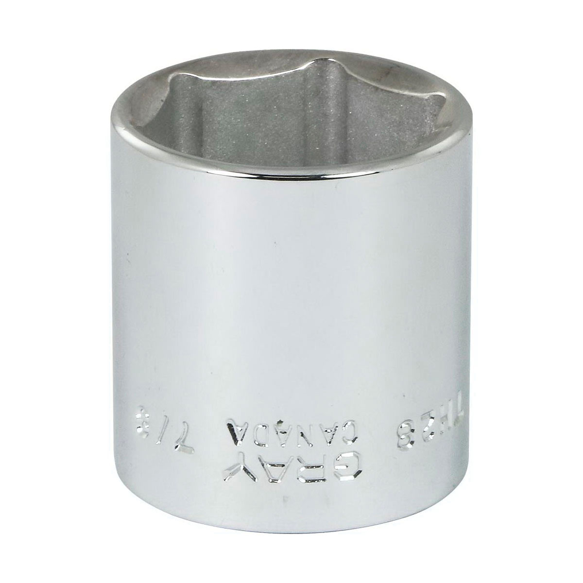 Gray Tools TH28 Standard Socket, Imperial, 3/8 in, 7/8 in Hex Socket, 6 Points