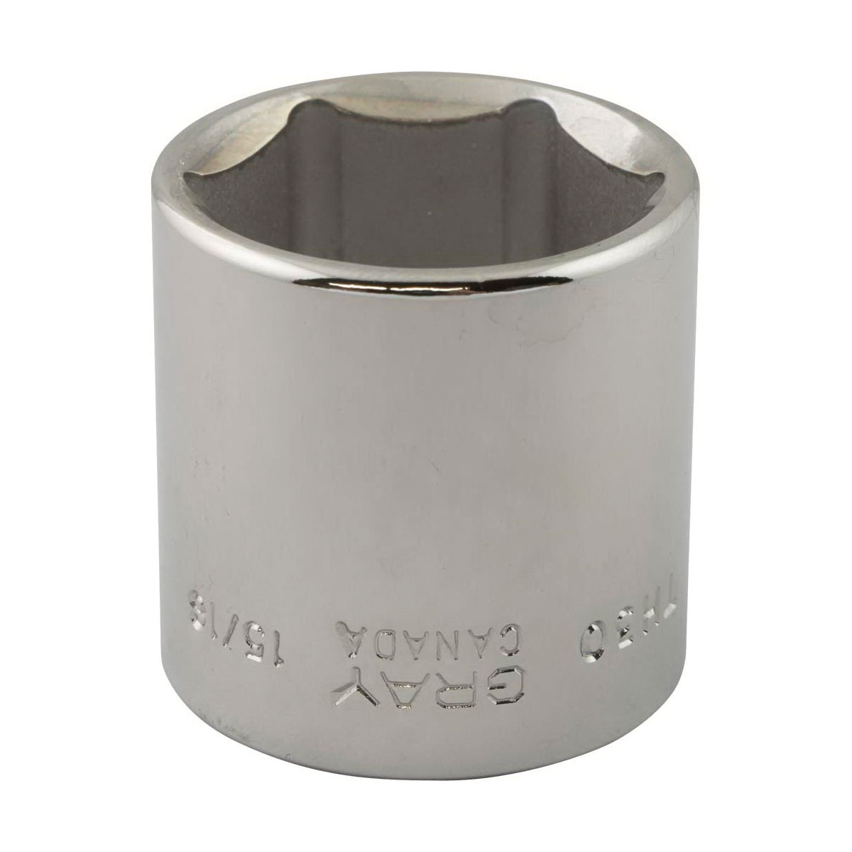 Gray Tools TH30 Socket, 3/8 in Hex Drive, 15/16 in Standard Socket, 6 Points