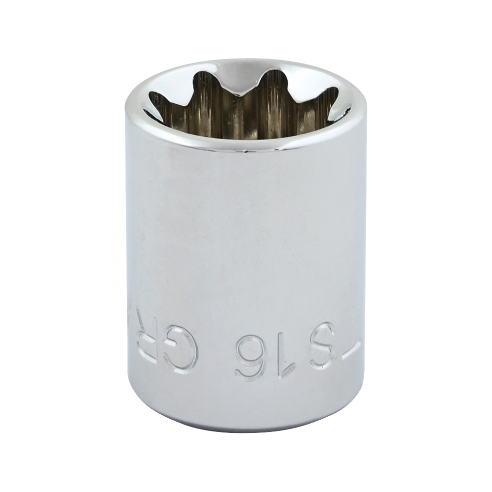 Gray Tools TS20 Standard Socket, Imperial, 3/8 in, 5/8 in Double Square Socket, 8 Points