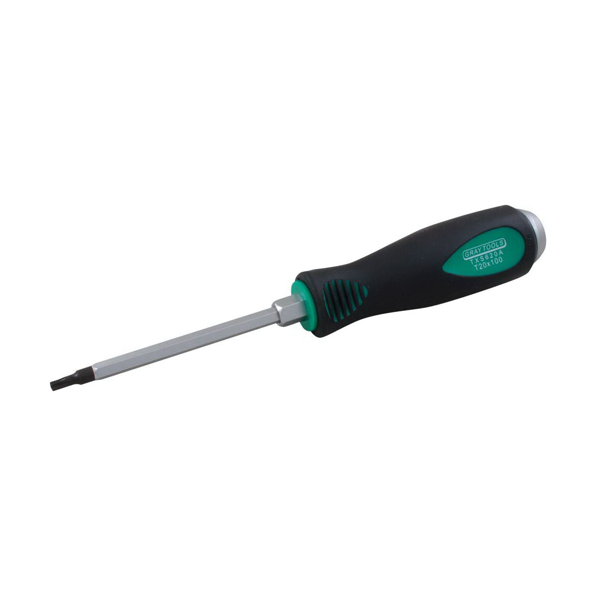 Gray Tools TXS625A Heavy Duty Screwdriver, T25 Tip, 8-1/4 in OAL, 4 in L Arm, Comfort Grip Handle, Hex/Torx End, Screw Fastener, ANSI Specified
