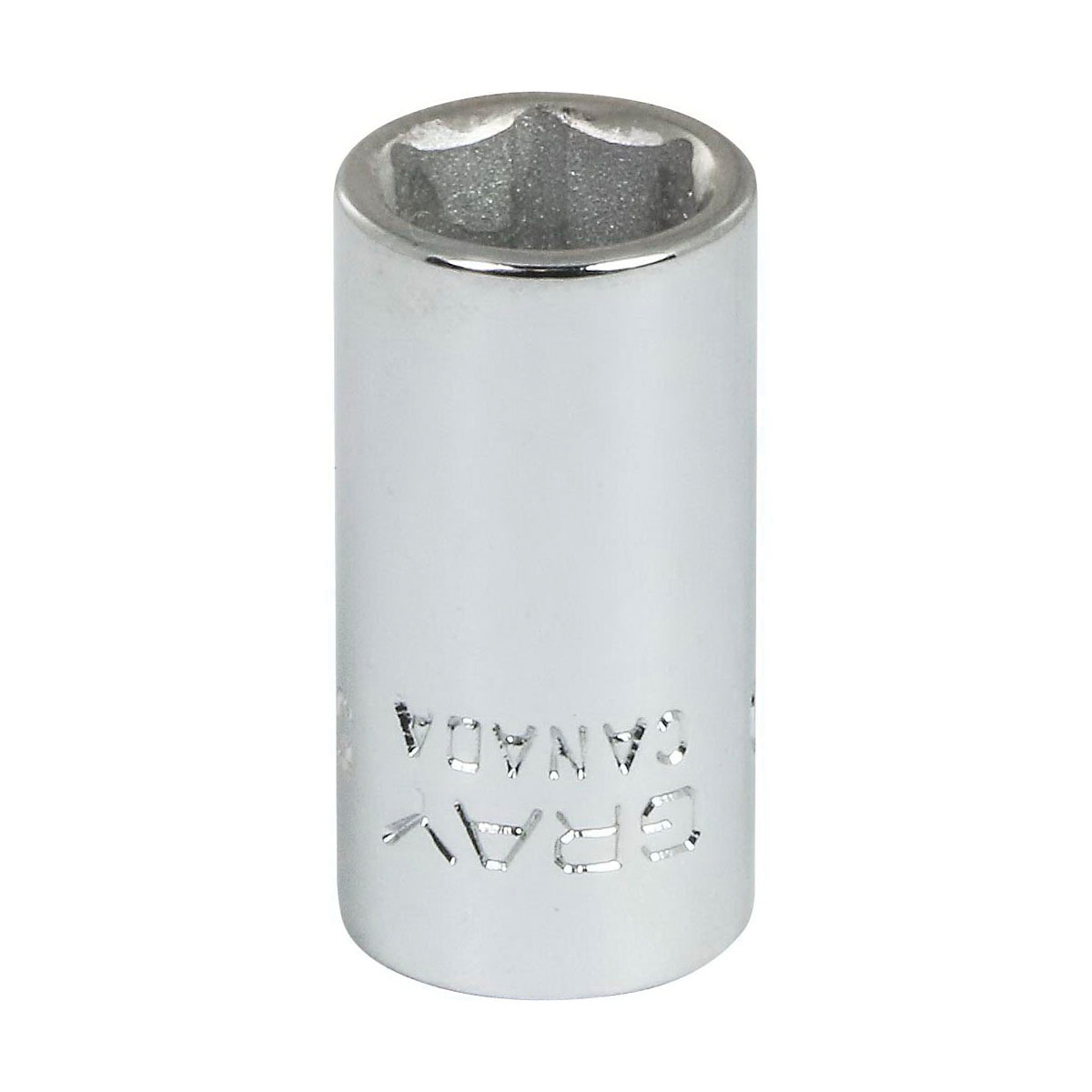 Gray Tools V10 Standard Socket, Imperial, 1/4 in, 5/16 in Hex Socket, 6 Points