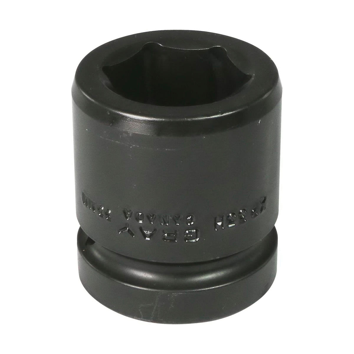 Gray Tools XP33H Standard Impact Socket, Style 2, Metric, 1 in Square Drive, 33 mm Hex Socket, 6 Points