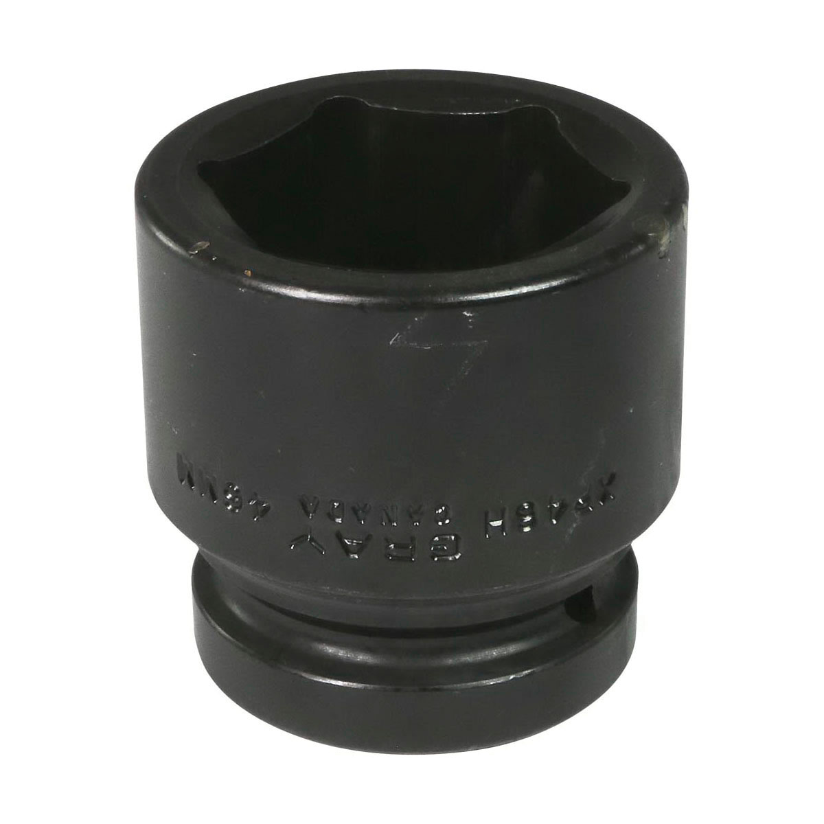 Gray Tools XP46H Standard Impact Socket, Style 3, Metric, 1 in Square Drive, 46 mm Hex Socket, 6 Points