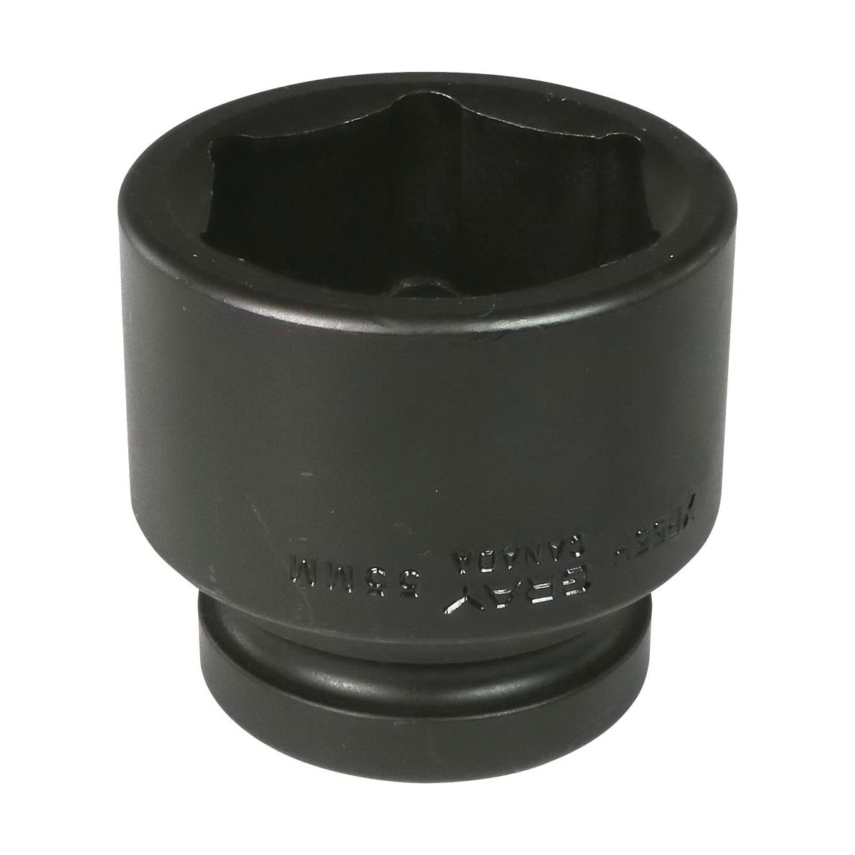 Gray Tools XP55H Standard Impact Socket, Style 3, Metric, 1 in Square Drive, 55 mm Hex Socket, 6 Points