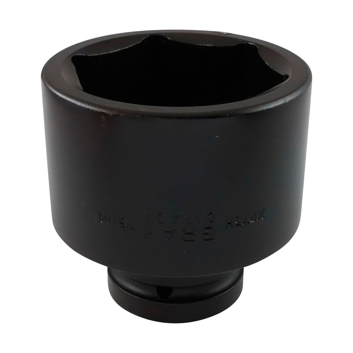 Gray Tools XP70H Standard Impact Socket, Style 3, Metric, 1 in Square Drive, 70 mm Hex Socket, 6 Points