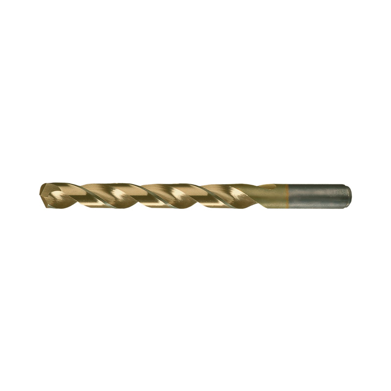 Chicago-Latrobe® 54054 550-TN/2550 Heavy Duty Jobber Length Drill Bit, 3/16 in Drill - Fraction, 0.1875 in Drill - Decimal Inch, 135 deg Point, M42 HSS-Co 8%, TiN Coated