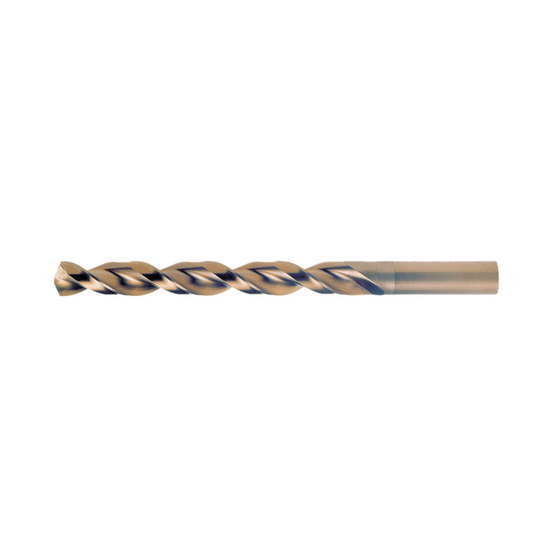 Cleveland® Q-CO™ C16560 2075 High Performance Jobber Length Drill Bit, 9/64 in Drill - Fraction, 0.1406 in Drill - Decimal Inch, 135 deg Point, M42 HSS-Co 8%, Straw Oxide