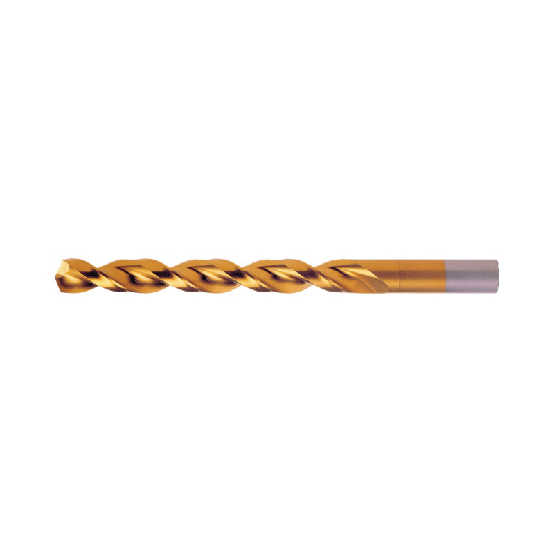 Cleveland® Q-CO™ C16676 2075-TN High Performance Jobber Length Drill Bit, 13/64 in Drill - Fraction, 0.2031 in Drill - Decimal Inch, 135 deg Point, M42 HSS-Co 8%, TiN Coated