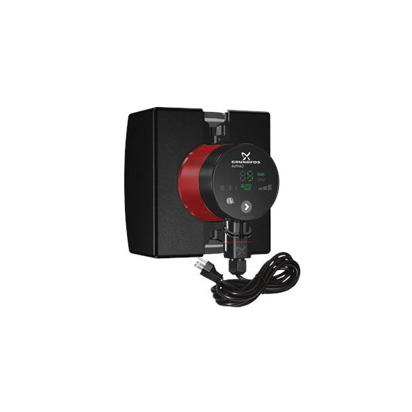 Grundfos 99163972 Alpha 2 In-Line Circulator Pump, 1 in Inlet x 1 in Outlet, 115 VAC, 1 ph