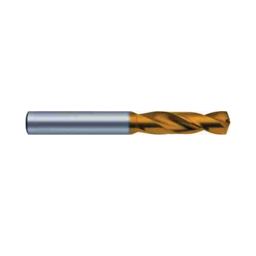 Guhring 9012420041000 1242 RT100U High Performance High Penetration Short Length Drill Bit, 4.1 mm Drill - Metric, 0.1614 in Drill - Decimal Inch, Carbide, TiN Coated