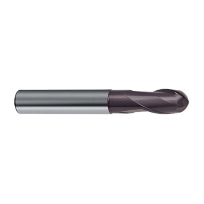 Guhring 9031010047600 3101 GF300 B Center Cutting Precision Contouring Die/Mold Standard Length Ball Nose End Mill, 3/16 in Dia Cutter, 3/16 in Length of Cut, 2 Flutes, 1/4 in Dia Shank, 2 in OAL, FIREX® Coated