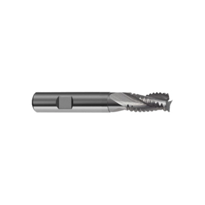 Guhring 9031270060000 3127 ROUGH-TECH ALU/GS100 A Center Cutting General Purpose Standard Length Roughing End Mill, 6 mm Dia Cutter, 10 mm Length of Cut, 3 Flutes, 6 mm Dia Shank, 57 mm OAL, Bright