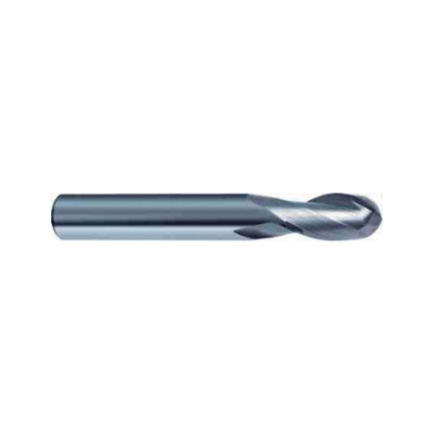 Guhring 9033080050000 3308 Uni-Pro Center Cutting General Purpose Standard Length Universal Ball Nose End Mill, 5 mm Dia Cutter, 10 mm Length of Cut, 2 Flutes, 6 mm Dia Shank, 57 mm OAL, Bright