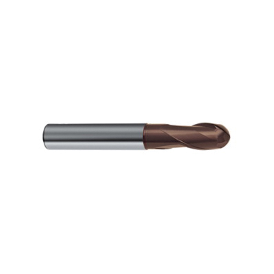 Guhring 9033590160000 3359 Trace-Tech GF300 B Center Cutting Precision Contouring Die/Mold Standard Length Ball Nose End Mill, 16 mm Dia Cutter, 24 mm Length of Cut, 2 Flutes, 16 mm Dia Shank, 92 mm OAL, Nano-Si® Coated