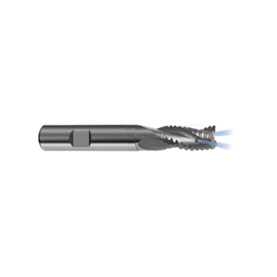 Guhring 9033640060000 3364 ROUGH-TECH ALU/GS100 Center Cutting General Purpose Standard Length Roughing End Mill With Through Coolant, 6 mm Dia Cutter, 10 mm Length of Cut, 3 Flutes, 6 mm Dia Shank, 57 mm OAL, Bright
