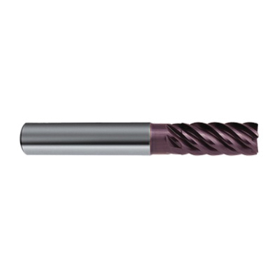 Guhring 9036310080000 3631 RF100 SF Center Cutting High Performance Standard Length Finishing End Mill, 8 mm Dia Cutter, 19 mm Length of Cut, 6 Flutes, 8 mm Dia Shank, 63 mm OAL, FIREX® Coated
