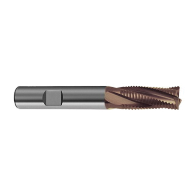 Guhring 9036820060000 3682 ROUGH-TECH 54/GS100 H Center Cutting General Purpose Standard Length Roughing End Mill With Through Coolant, 6 mm Dia Cutter, 13 mm Length of Cut, 4 Flutes, 6 mm Dia Shank, 57 mm OAL, Nano-Si® Coated