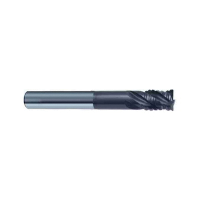 Guhring 9042620063500 4262 RF100 VA/NF Center Cutting High Performance Long Length Roughing End Mill, 1/4 in Dia Cutter, 1-1/4 in Length of Cut, 4 Flutes, 1/4 in Dia Shank, 3-1/4 in OAL, Nano-A® Coated