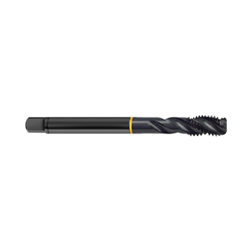 Guhring 9044130180070 Conventional 40 deg Spiral Flute Tap, Right Hand Cutting, Semi-Bottoming Chamfer, 4 Flutes, Steam Oxide, HSS-E (Cobalt)