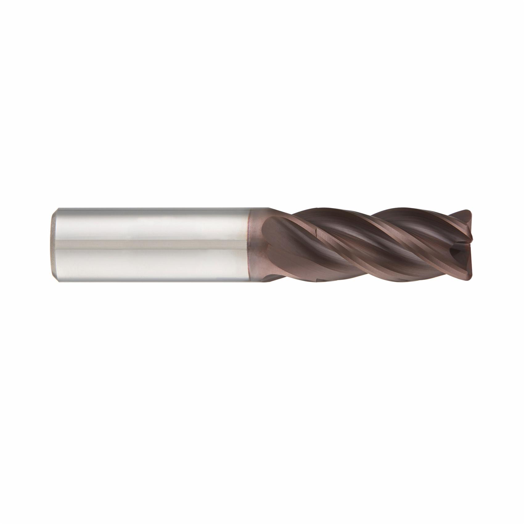 Guhring 9067590031740 Type N Center Cutting Standard Length Single End High Performance End Mill, 1/8 in Dia Cutter, 1/4 in Length of Cut, 4 Flutes, 1/8 in Dia Shank, 1-1/2 in OAL, nano-Si® Coated