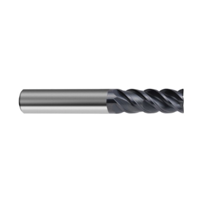 Guhring 9067730095200 6773 RF100 Center Cutting High Performance Standard Length Universal Corner Chamfer End Mill, 3/8 in Dia Cutter, 1 in Length of Cut, 4 Flutes, 3/8 in Dia Shank, 2-1/2 in OAL, Nano-A® Coated