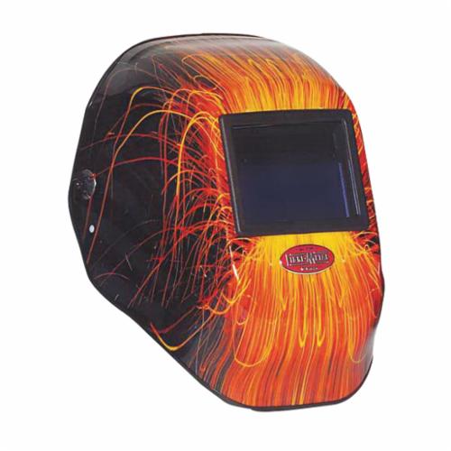 Fibre-Metal® by Honeywell 2999BV913X3 Tigerhood Futura™ Lightweight Welding Helmet, 9 to 13 Lens Shade, Graphics: FMX Wire Burner, 7 x 7 in Viewing Area, Thermoplastic