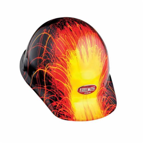 Fibre-Metal® by Honeywell E2RWX3 Cap Style Hard Hat With 3Rw2 Ratchet Headband, 6-1/2 Fits Mini Hat, 8 Fits Max Hat, Thermoplastic, 8-Point Suspension, ANSI Electrical Class Rating: Class C, E and G, ANSI Impact Rating: Type I, Ratchet Adjustment