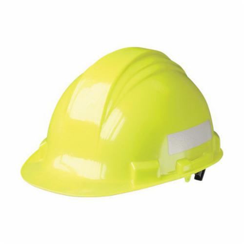 North® by Honeywell A79R440000 Peak Front Brim Hard Hat, 6-1/2 Fits Mini Hat, 8 Fits Max Hat, HDPE, 4-Point Nylon Suspension, ANSI Electrical Class Rating: Class E, ANSI Impact Rating: Type I, Ratchet Adjustment