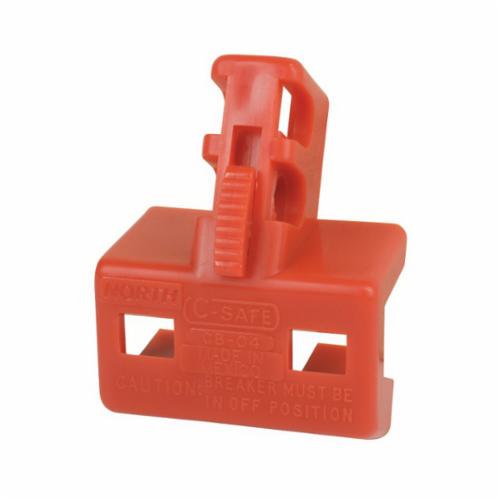 North® by Honeywell CB04 C-Safe® Cross Bar Multi-Pole Circuit Breaker Lockout, For Use With Double Pole Breaker, 1 Padlocks, Polyamide Plastic, Red