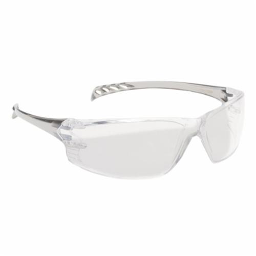 North® by Honeywell T12005 Triton Safety Eyewear, Anti-Scratch, Clear Lens, Gray, Polycarbonate Frame, ANSI Z87.1-2010, CSA Z94.3