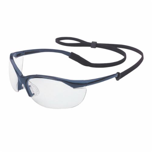 Sperian® by Honeywell 11150900 Vapor® Lightweight Safety Eyewear, Anti-Scratch, Clear Lens, Wrap Around Frame, Metallic Blue, Nylon Frame, Polycarbonate Lens, ANSI Z87.1-2010, CSA Z94.3, AS/NZS 1337